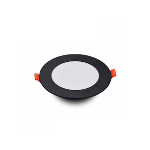4 in. 9W Black/Round Flat Trim LED Integrated Light, Color Adjustable 5 CCT - NX-4ES04-5CCT