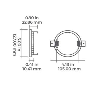 4 Inch 9 Watt Recessed LED Slim Panel, Color Adjustable (5CCT), White Trim - CL-DS-49-5CCT-WH