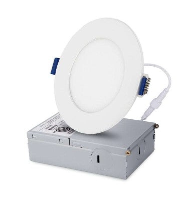 4 Inch 9 Watt Recessed LED Slim Panel, Color Adjustable (5CCT), White Trim - CL-DS-49-5CCT-WH