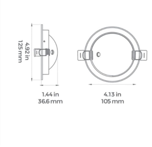 4 in. 9W White/Round Trim LED Gimbal Recessed Integrated Light, Color Changeable (5CCT) - AFR4C-0930-WH