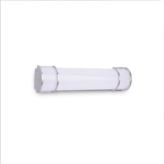 25W LED Vanity Light Brushed Nickel and Stainless Steel, Cylindrical _NX-VLSL-2F-25W
