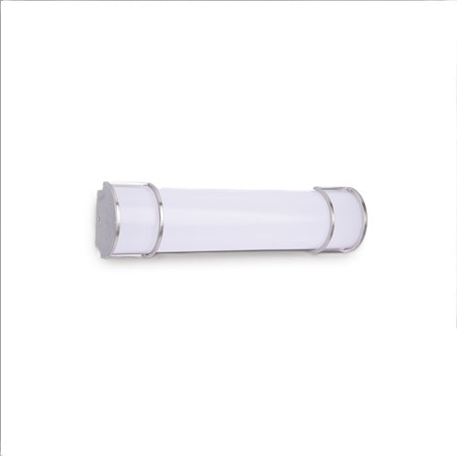 25W LED Vanity Light Brushed Nickel and Stainless Steel, Cylindrical _NX-VLSL-2F-25W