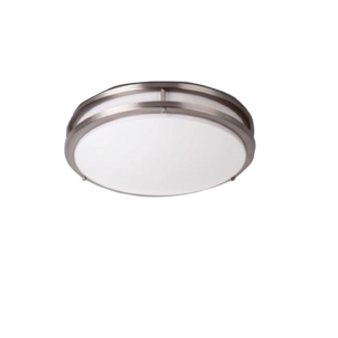 11 in. 18W Round Double Ring Ceiling/Surface Mountable LED Flat Panel Light, Color Changeable (3000K/4000K/5000K)
