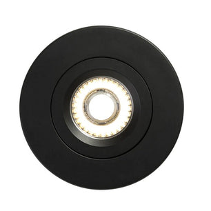 4 in. 12W Black/Round (Eyeball) Trim LED Flat Recessed Integrated Light, Color Adjustable 3000/4000/5000K - GS-G4-D12 (CCT)