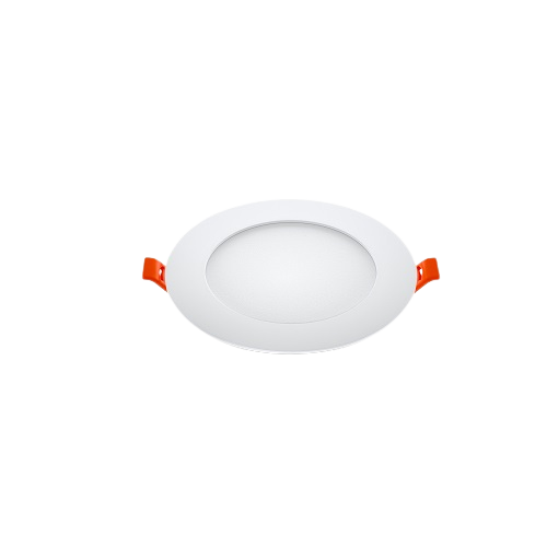 4 in. 9W White/Round (Slim Panel) Trim LED Flat Recessed Integrated Light, Color Adjustable 5 CCT