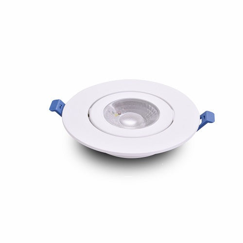 4 in. 9W White/Round Gimbal Trim LED Integrated Light, Color Adjustable 3 CCT - NX-EGL-9W-3CCT
