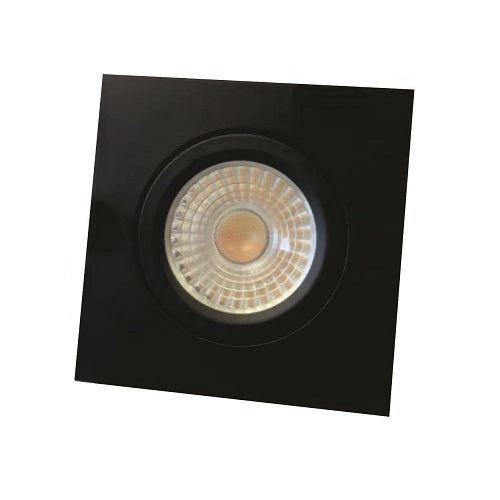 4 in. 10W Black/Square (Gimbal) Trim LED Flat Recessed Integrated Light, Color Adjustable 3 CCT