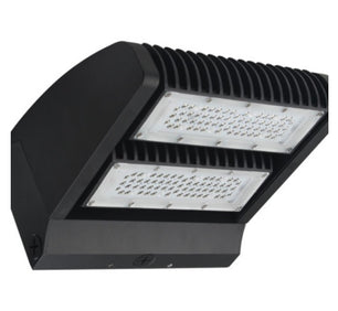 80W Twin Head Rotatable Out Door Integrated Wall Pack Light, 10400-11200Lm 5000K - SNC-RWP02-80