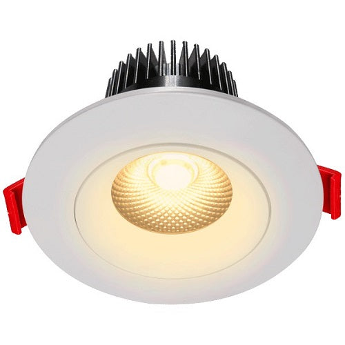 3.5 in. 12W White/Round Trim LED Gimbal Recessed Integrated Light, 5 CCT CRI80 - HB-G35R12W5CCTWH